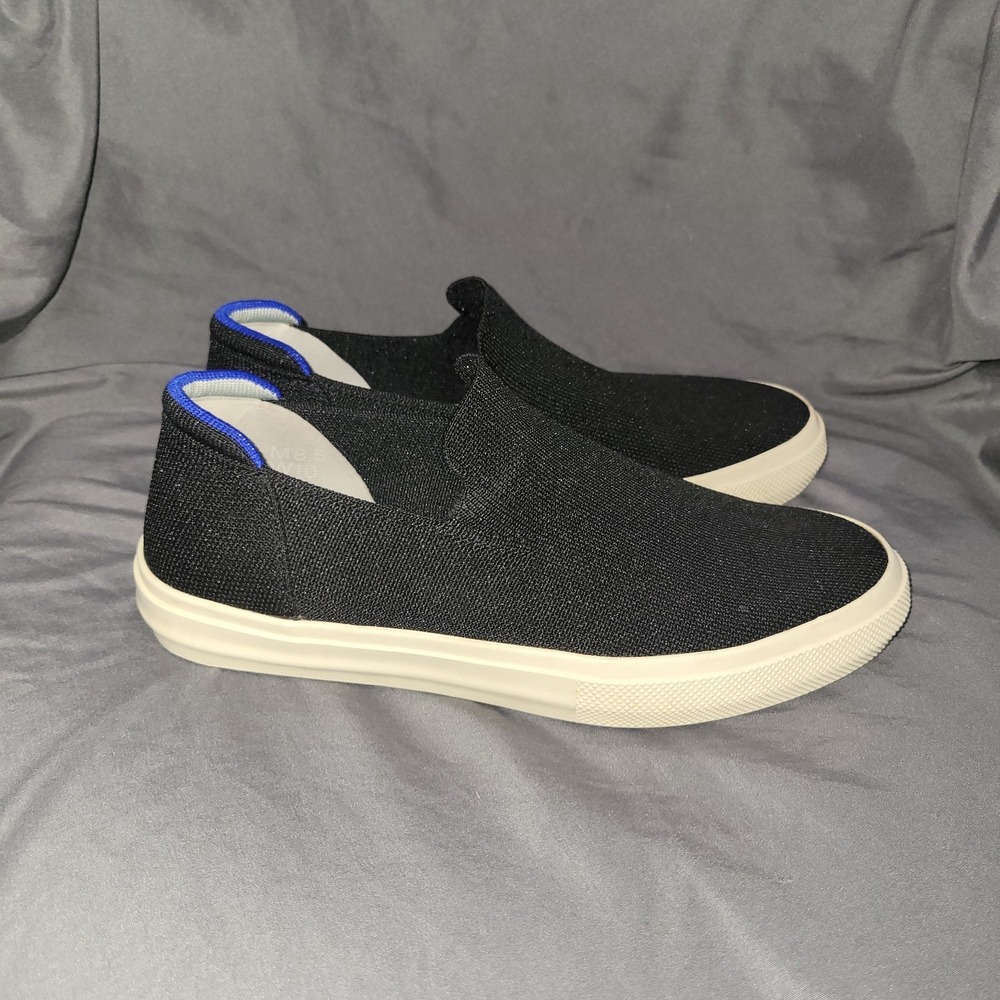Rothy's Black Knit Slip-On Flats Women's 10 Breathable Casual Rubber Sole Round